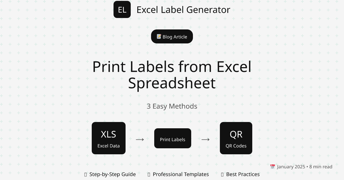 Print Labels from Excel Spreadsheet - 3 Easy Methods